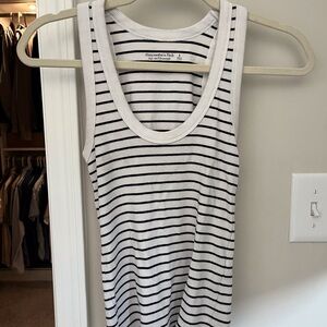 Abercrombie & Fitch Black and White Striped Tank